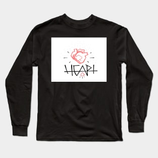 Human heart illustration and concept Long Sleeve T-Shirt